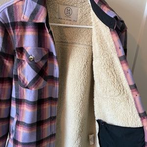 Lavender Plaid Flannel with Sherpa Lining